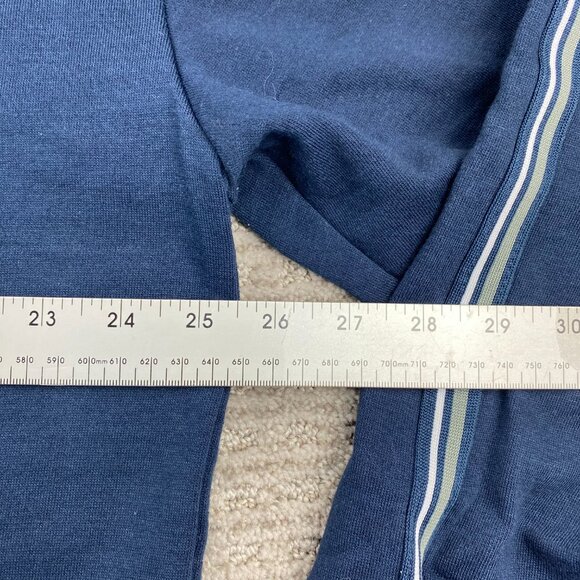 Logo Athletic Sweater Hoodie Mean Large L Navy Blue 1/4 Zip Activewear Sports - Picture 7 of 9